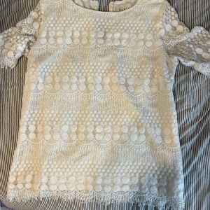 Sabine short sleeve lace top